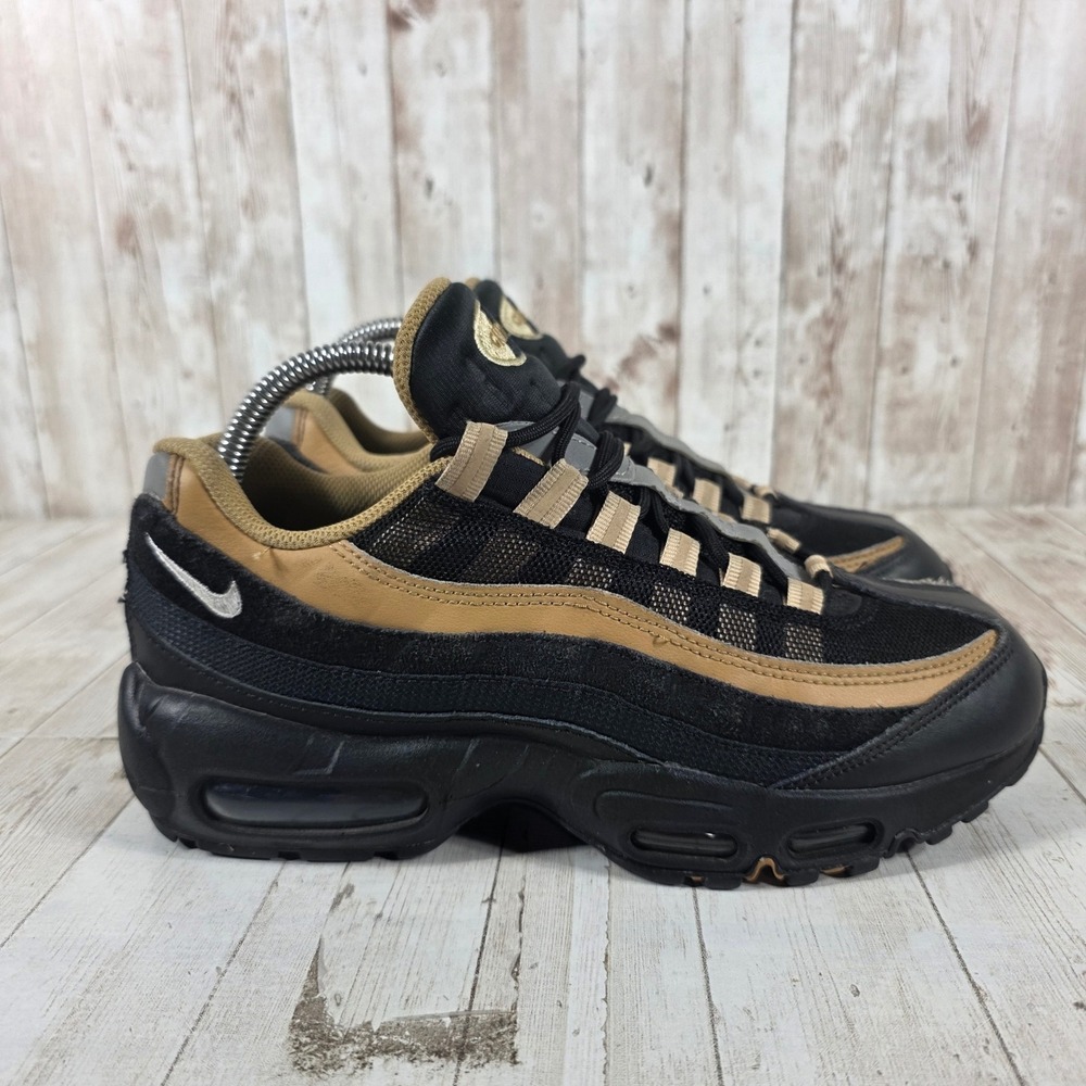 Nike Air Max 95 Mens Black Elemental Gold Sneakers DM0011-004 Size 7 - Picture 1 of 8